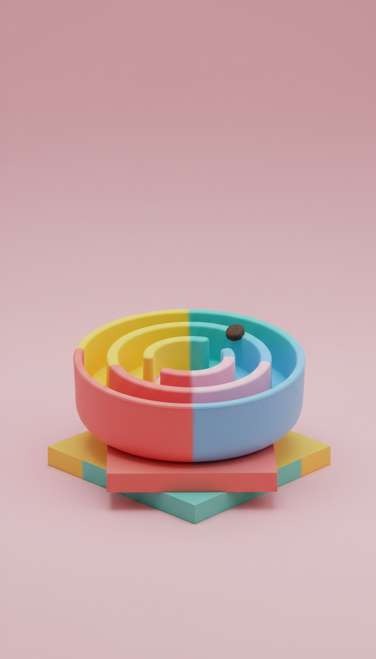 Silicone slow feeder bowl with grooves