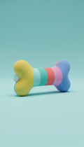 Plush rainbow squeaky toy for dogs