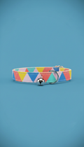 Patterned cat collar with jingling bell